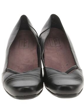 Clarks Black Leather Dress Shoes Low Heel